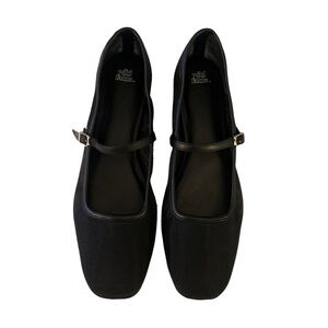 Mary Jane Shoes, Black In Color, Mesh Material